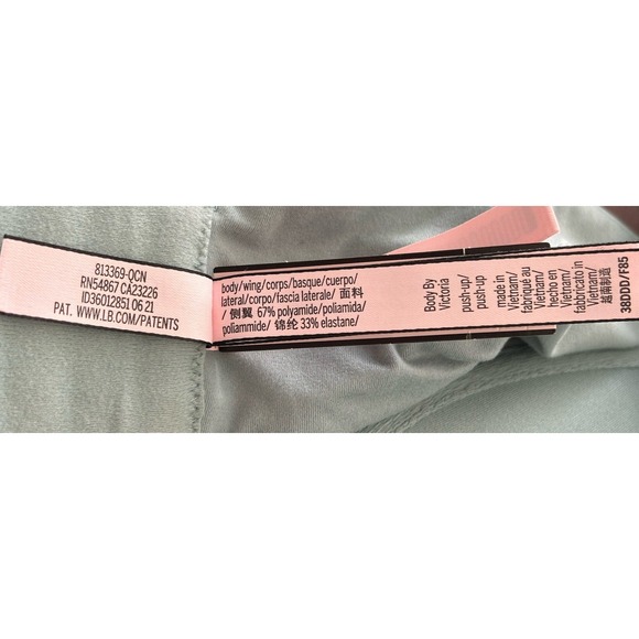 2- NWT Victoria's Secret 38DDD Body by Victoria Padded Push Up Bras - Picture 14 of 14